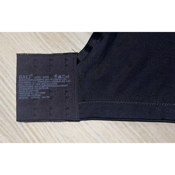 Bali 6556 One Smooth U Concealing T-Shirt Bra Lined Wire Free Womens 38DD Black - Picture 6 of 6